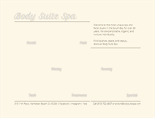 Tablet Screenshot of bodysuitespa.com